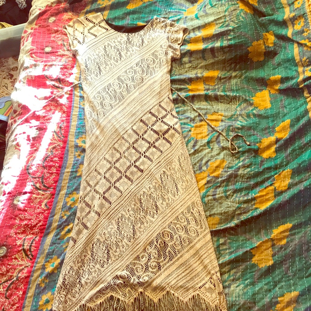 Long macrame dress